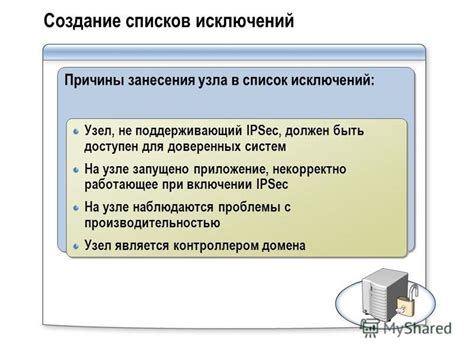 Анализ списков исключений