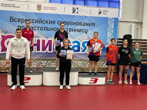 Время и место соревнований по настольному теннису