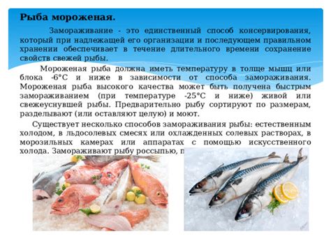 Выбор свежей рыбы для замораживания