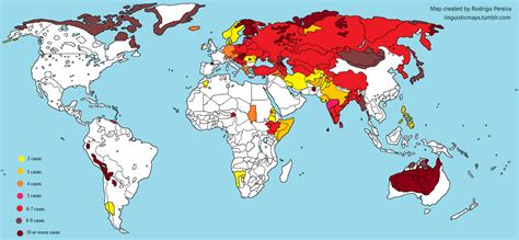 Географическое распределение языковых семей по земному шару