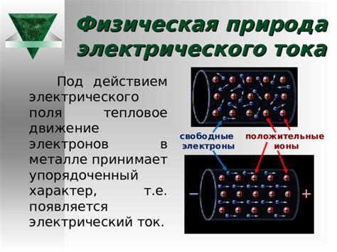 Движение электронов и причины возникновения тока