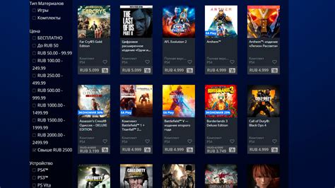 Доступность и цены на игры в PlayStation Store Россия