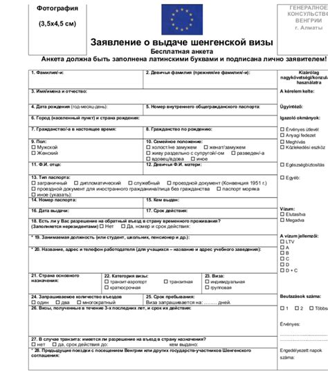 Заполнение и подача заявления на получение визы