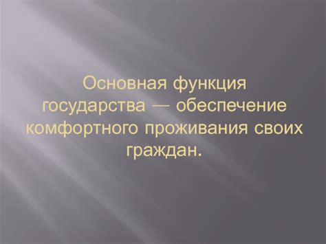 Защита и обеспечение безопасности граждан как основная функция государства