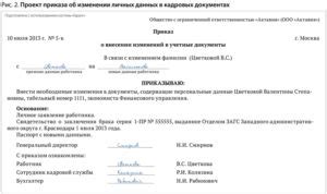 Изменение паспортных данных