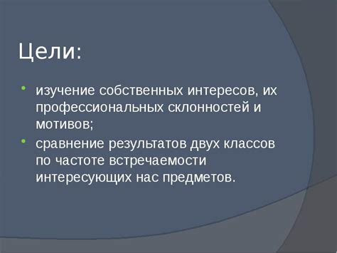 Изучение собственных страстей и интересов