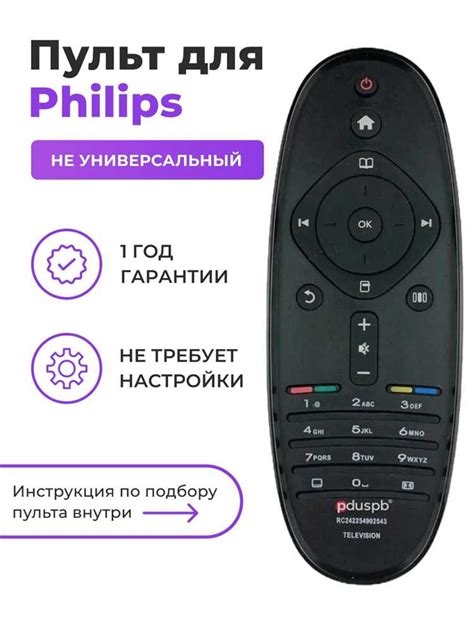 Использование приложения Philips TV Remote