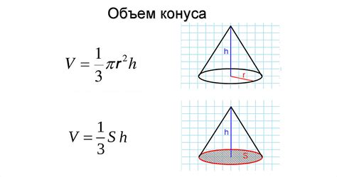 Используйте формулу для расчета объема