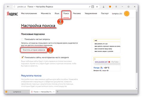 Как очистить историю в поисковых системах