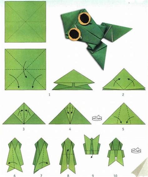 Как свернуть коробку-лягушку из бумаги