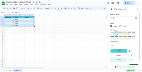 Как создать таблицу в Google Sheets