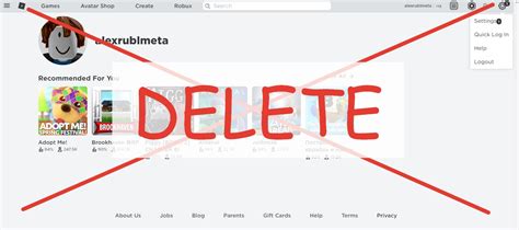 Как удалить свой аккаунт в Роблоксе