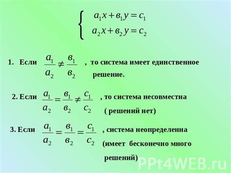 Когда система линейных уравнений имеет бесконечное количество решений?