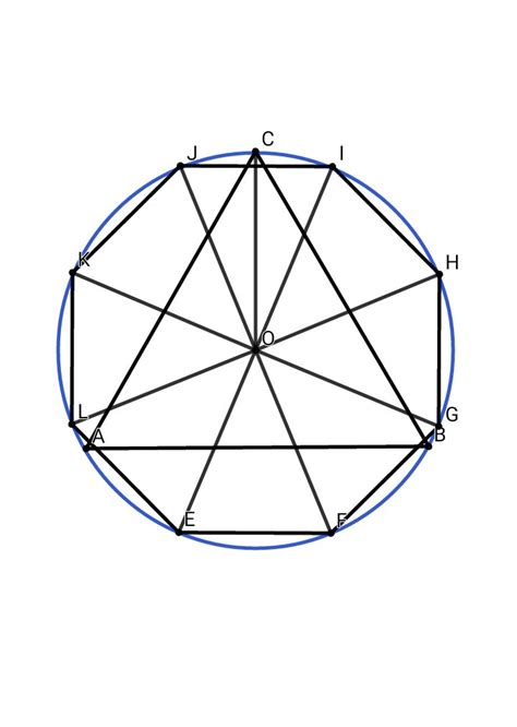 Конструкция восьмиугольника в окружности