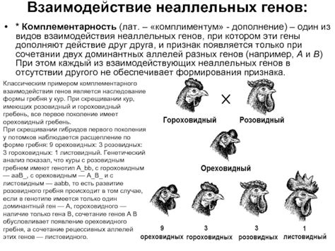 Механизмы взаимодействия генов у разных видов животных