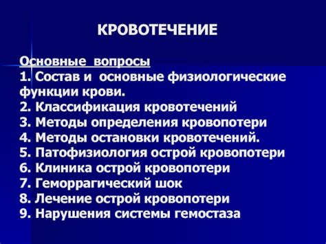 Миома и кровотечение: основные вопросы