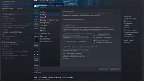 Настройки в Steam