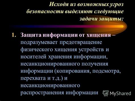 Обеспечение безопасности и предотвращение возможных угроз