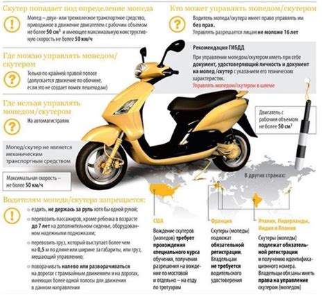Ограничения и требования для сдачи прав на скутер