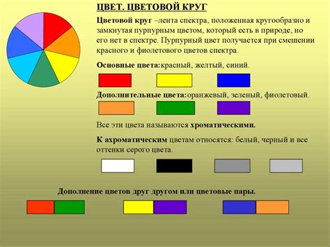 Определение основных цветов