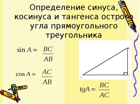 Определение синуса и косинуса