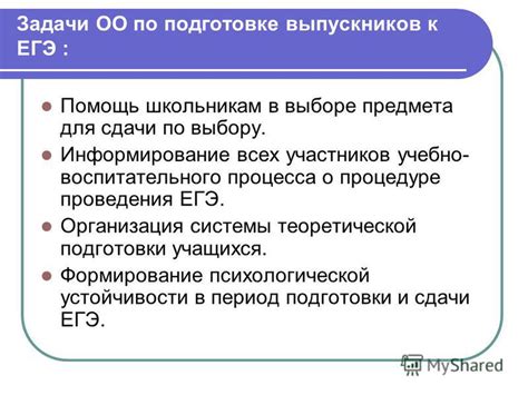 Организация сдачи предмета по выбору в учебных заведениях