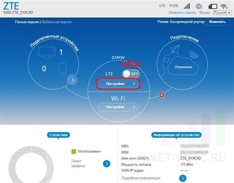 Основные настройки роутера МТС ZTE