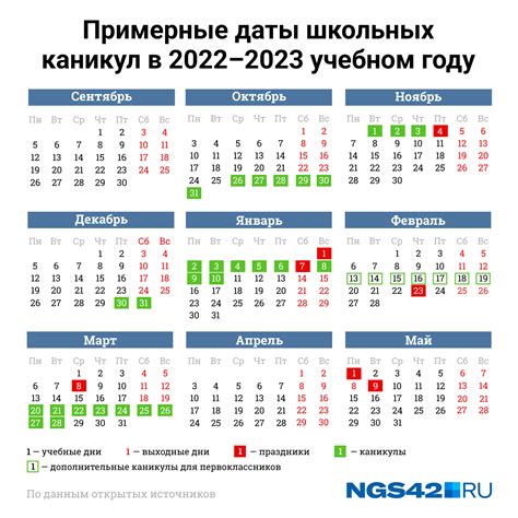 Официальный календарь летних каникул в 2022 году