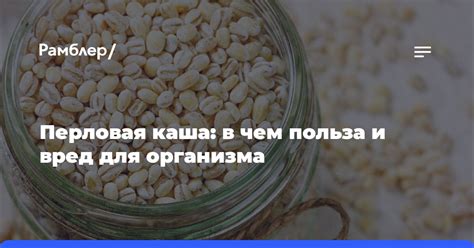 Перловая каша: состав и польза для собак