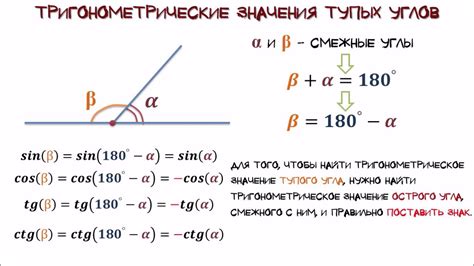 Подсчет значения угла с использованием формулы