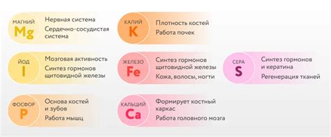 Полезные элементы и микроэлементы