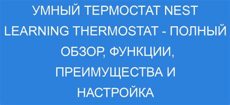 Преимущества использования термостата воздуха