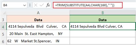 Применение формулы "SUBSTITUTE" для удаления лишних букв