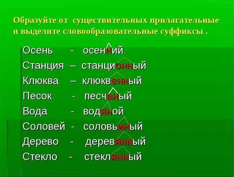 Примеры использования существительных в качестве определений