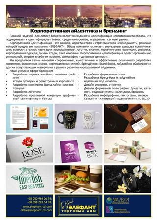 Разработка уникальной концепции и бренда