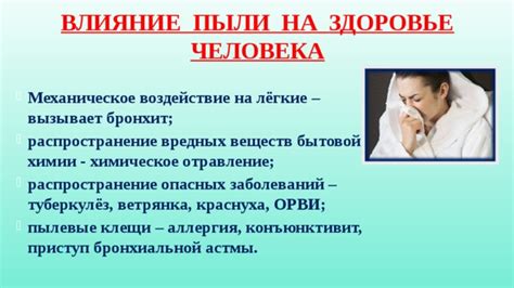 Распространение вредных веществ внутри помещения