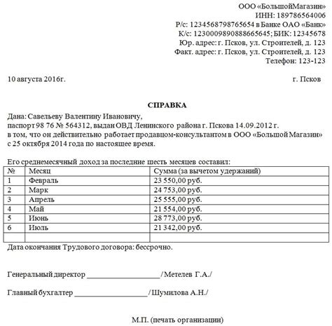 Роль справки о доходах при получении кредита