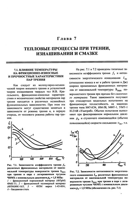 Роль фрикционных и трения при повышении температуры