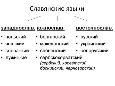 Славянские языки: родство и схожесть