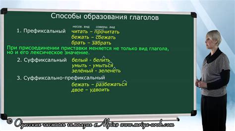 Способы классификации глаголов