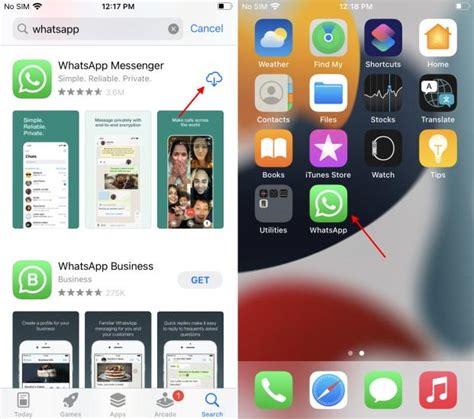 Установите WhatsApp на iPhone