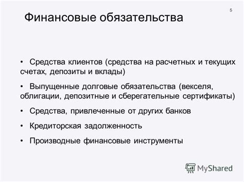 Финансовые обязательства и факторы стабильности