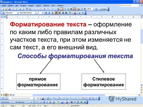 Форматирование текста и окончательное оформление