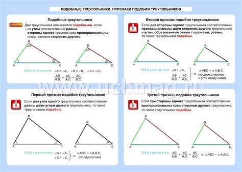 Что такое подобные треугольники