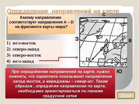 Шаг 2: Определение начальной точки и направления