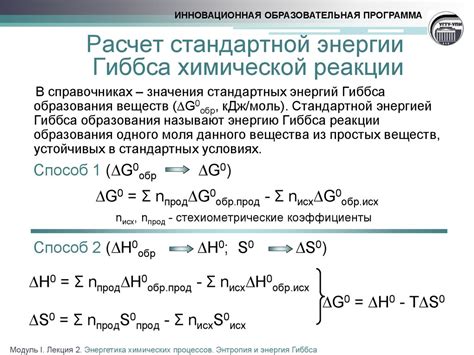 Энергия Гиббса и процессы растворения