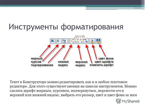  Инструменты форматирования текста 